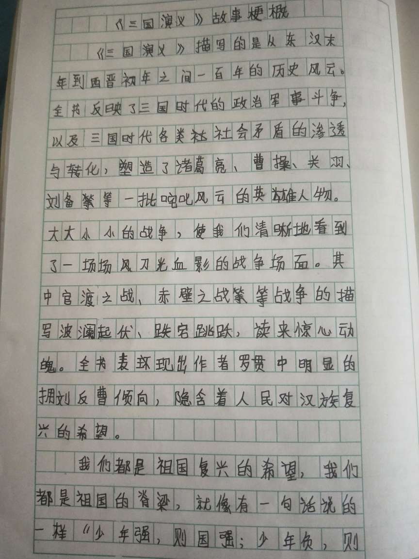 查看作文    《三国演义》故事梗概         热34类别:记叙   发表